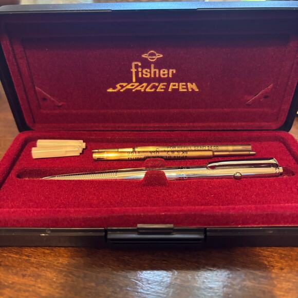 Fisher Space Pen Paul C. Fisher Nasa Astronaut Pen Paper Work Inc. Velvet Case - Picture 6 of 10